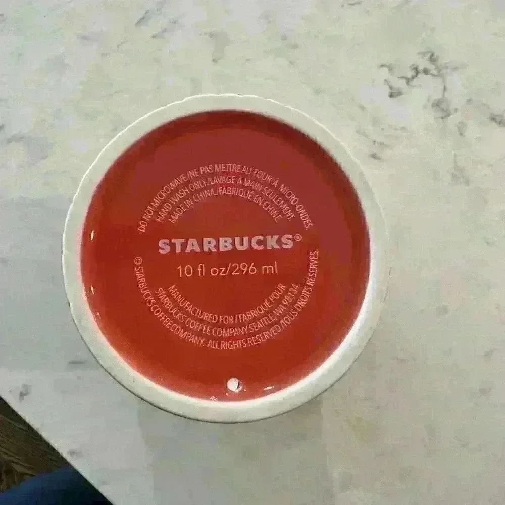 EUC Starbucks’s coffee cup - beautiful floral pattern coral